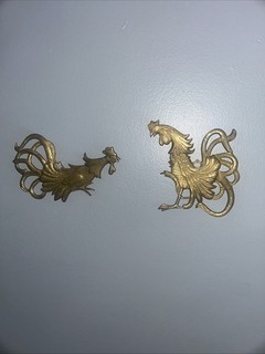 Vintage Brass Rooster Wall Decor