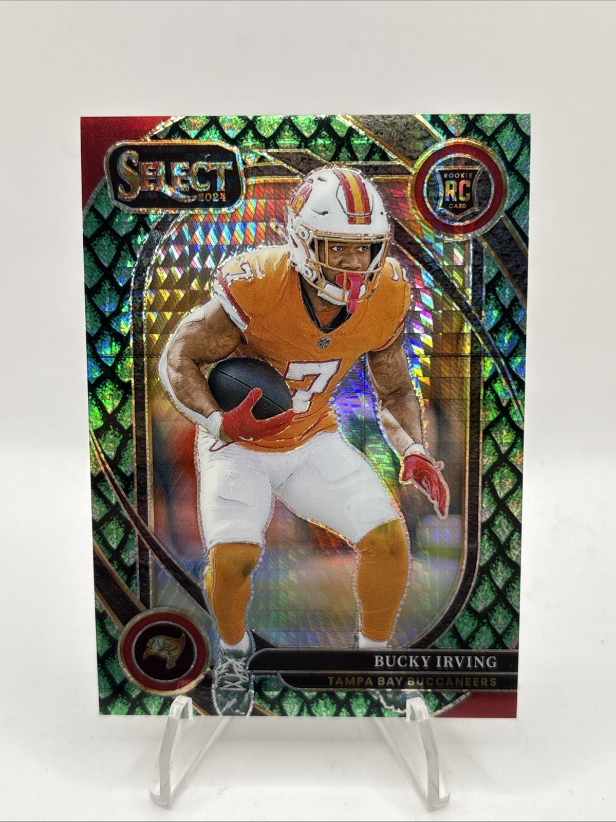 2024 Panini Select - Club Level Bucky Irving #239 Dragon Scale Prizm /81 (RC)-D