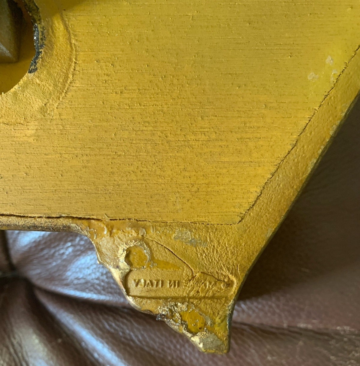 Italian Gold Greek Pediment Display Case Curio Cabinet Shelves w/Mirrored Back