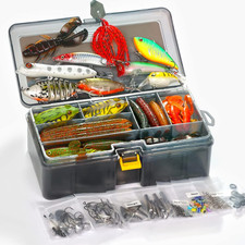 Bass Fishing Lures Kit for Freshwater with Animated Swimbait,Topwater Plopper,Ch