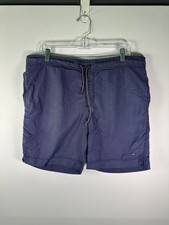 Tommy Hilfiger Swim Trunks Mens M Navy Drawstring Mesh Lined Pocket Logo Classic