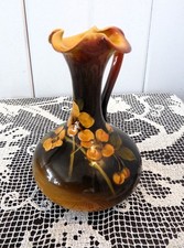 ROOKWOOD c.1893 Charles (Carl) Schmidt - Standard EWER shape VASE w/ FLOWERS