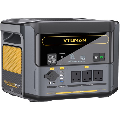 VTOMAN, FlashSpeed 1500, 1548Wh, LiFePO4, Portable Power Station, 3000W Peak