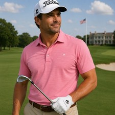 Callaway Opti-Dri SHIRT Men 2XL HEATHERED PINK Performance Golf Polo