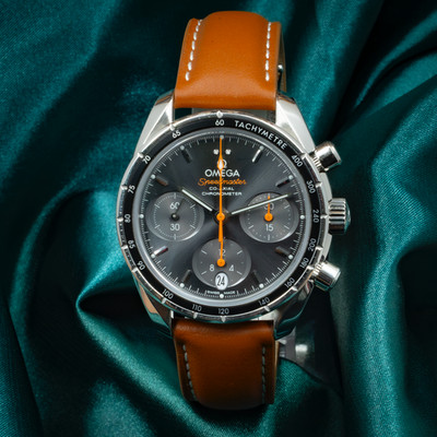 Omega Speedmaster Co-axial Chronograph 38mm Grey Dial Box Papers