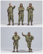 1/35 Scale 50mm Resin Figure WwII US Sherman Crew 5set Unpainted Model Kit Toys