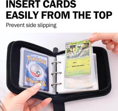 1 Pocket Black Mini Pokemon Binder,Card Albumr with Removable Sleeves for  80 ... | eBay