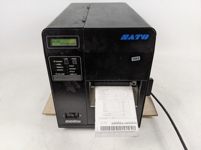 SATO M-84Pro Industrial Barcode Label Printer Powers On ONLINE Test Page AS 1552
