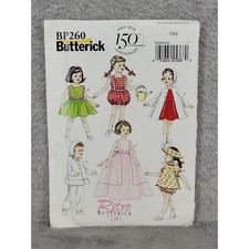 Butterick BP260 Retro 1956 18 Inch Doll Clothes Sewing Pattern 150th Anniversary