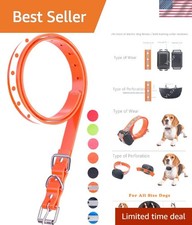 Adjustable Waterproof Dog Collar Strap 26'' - TPU Replacement for Training