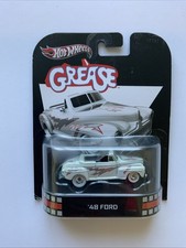 Hot Wheels Retro Entertainment Grease 48 Ford Convertible White Real Riders 2013