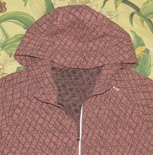 LULULEMON Pink Full Zip Textured Hoodie Sweater Large
