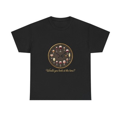 Wine Glass Clock Tee | Wine Time T-Shirt