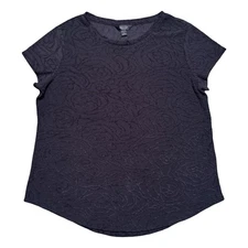 Simply Vera Verawang Women’s Petite XS Forest Green Short Sleeve Blouse