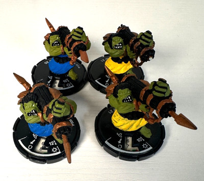 Mage Knight Whirlwind  Launcher Lot of 4 - 2 yellow, 2 blue