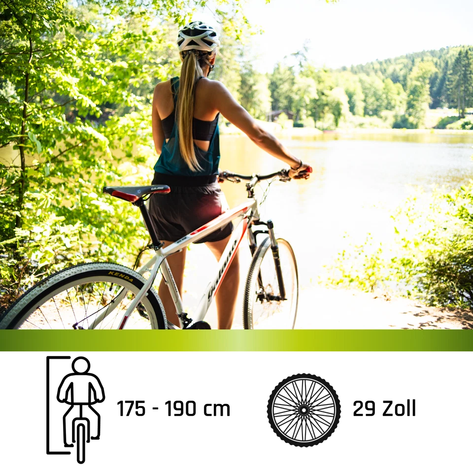 Galano Toxic 29" 29 Zoll Mountainbike 21 Gang Fahrrad Federgabel schwarz 48 cm - Bild 3 von 4