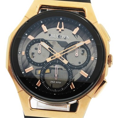Bulova Curve Chronograph Quarz Herrenuhr Box