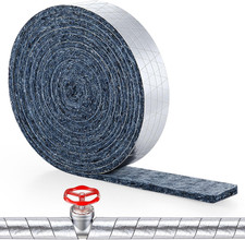 Pipe Wrap Insulation, 15 Ft Foil Backed & Natural Cotton Outdoor Water Pipe Insu