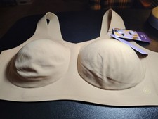 XL Honeylove Wire Free V-Neck Bra Nude Padded Fits 38D/DD/E NWT