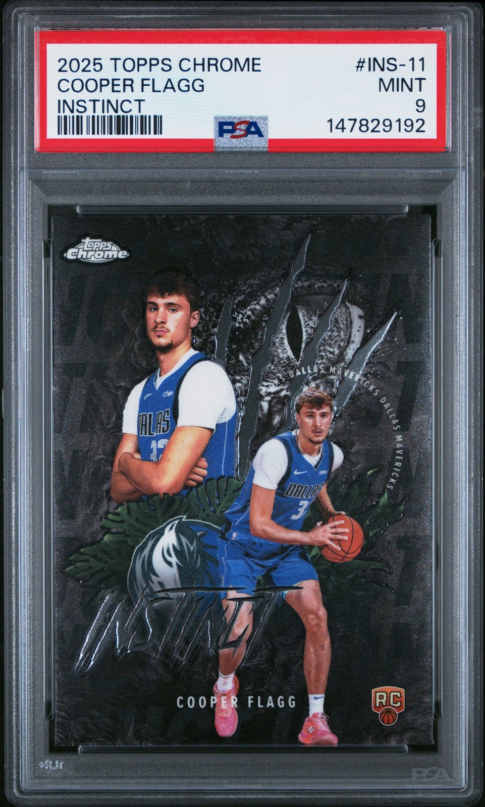2025 TOPPS CHROME INSTINCT #INS-11 COOPER FLAGG PSA 9