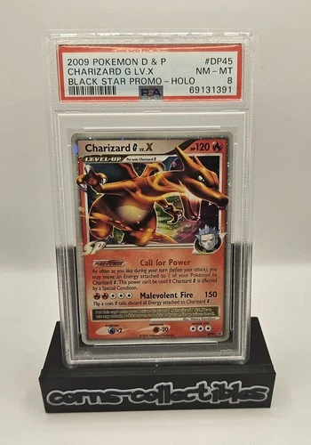 Charizard G LV X Black Star Promo #DP45 Graded PSA 8