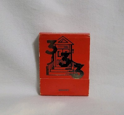 Vintage The Three Threes Restaurant Matchbook Philadelphia PA Advertising Full