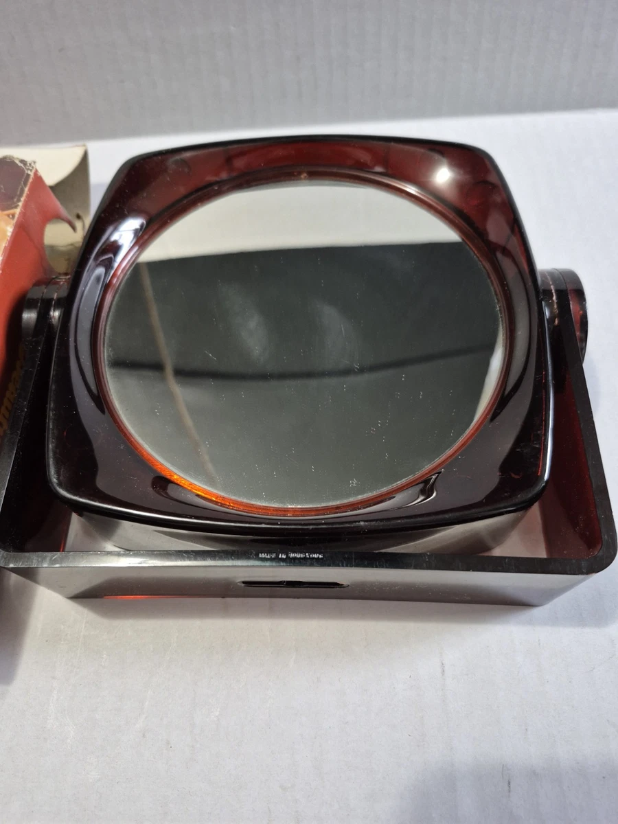 Vintage 1974 Miss Beauty Mirror Regular to Magifying Makeup Mirror #H439 w/box