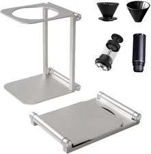 Pour over Dripper Stand,Portable & Foldable Espresso Machine Stand,Office Coffee