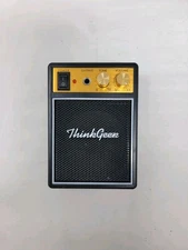 2017 ThinkGeek Micro AMP Speaker Black Gold Mini Carry w Clip