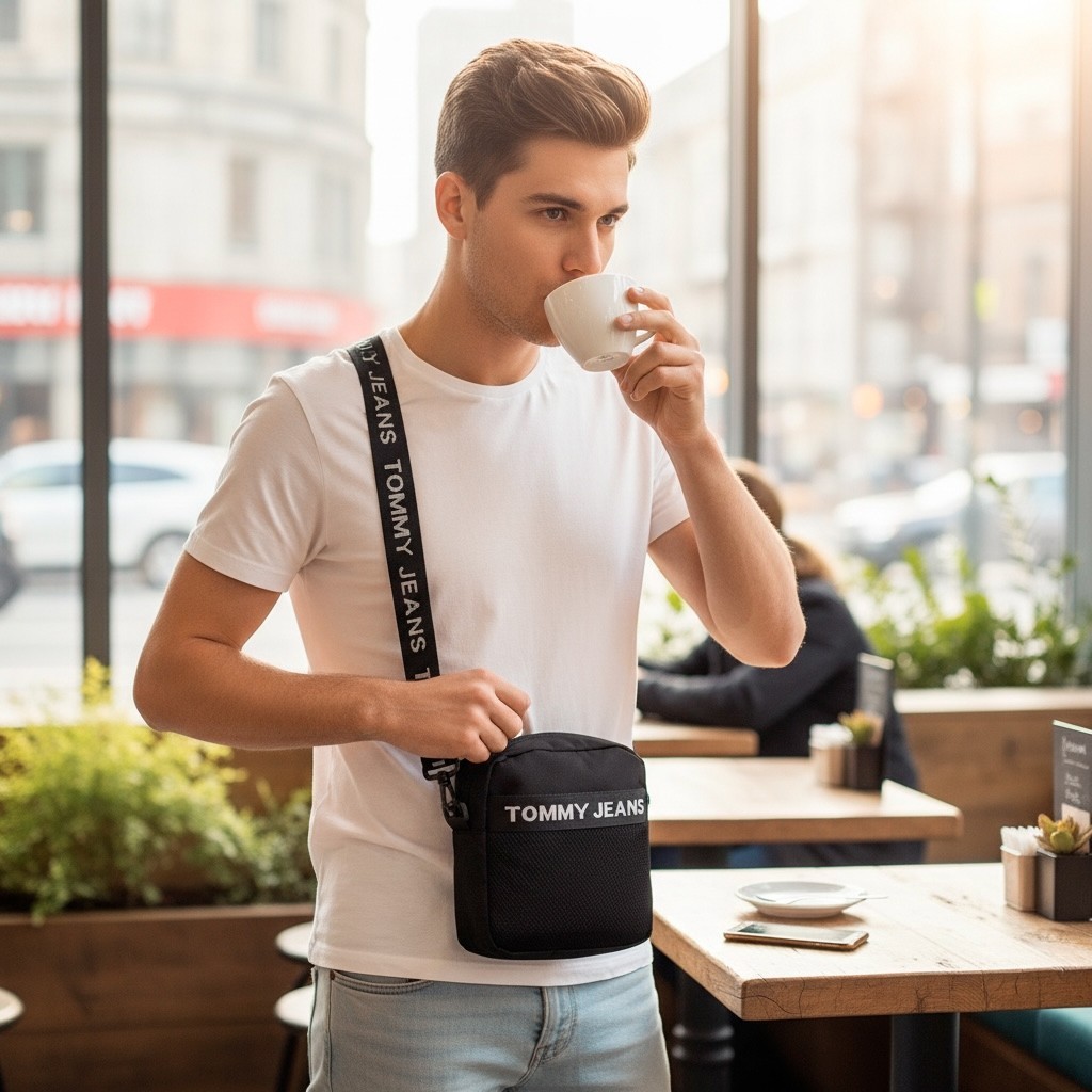 Tommy Jeans reporter bag Essential square black AM10901 image 3