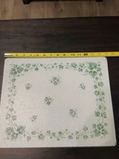 Corelle Coordinates CALLAWAY Pattern 12 x 15 Glass Cutting Board Counter Saver