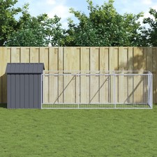 Dog House Anthracite Galvanized Steel 46.1 x 159.1 x 48.4 in