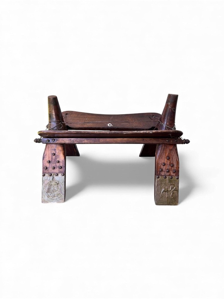 Antique Egyptian Camel Saddle Stool - Thumbnail 3