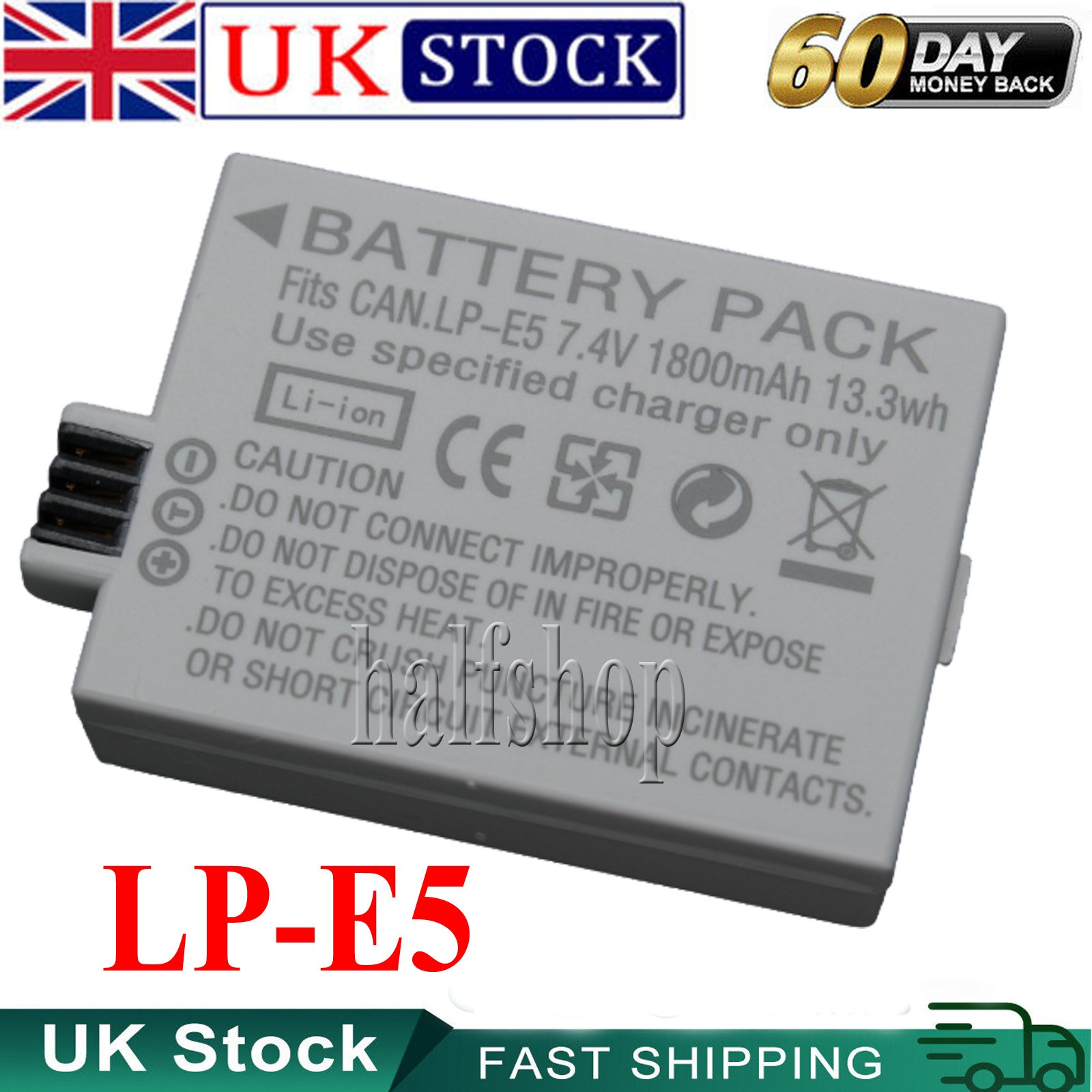 LP-E5 Battery For Canon EOS 450D,EOS 500D,EOS 1000D Rebel XS, Rebel XSi