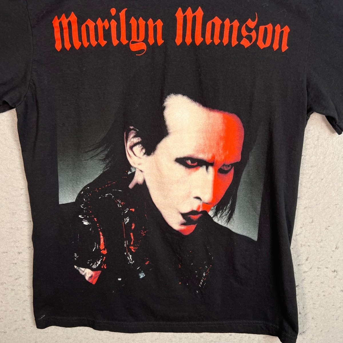 Marilyn Manson World Tour 2025 Black T-Shirt Size Medium Mens | eBay