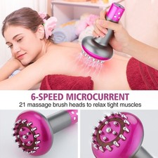 Electric Lymphatic Drainage Machine Microcurrent Meridian Body Massage Brush NEW