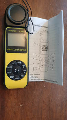 BTMETER BT-881E Digital Lux Meter Lichtmesser 1 300000 lx, 0,1 lx, ±4%, Tasche