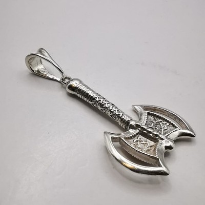 Vintage 925 Sterling Silver Perun s Axe Pendant Handmade Slavic Viking 4.23g