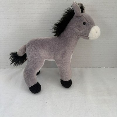 Douglas Cuddle Toys Grey Donkey Plush Standing Stuffed Animal 4059 Grey 9 inch