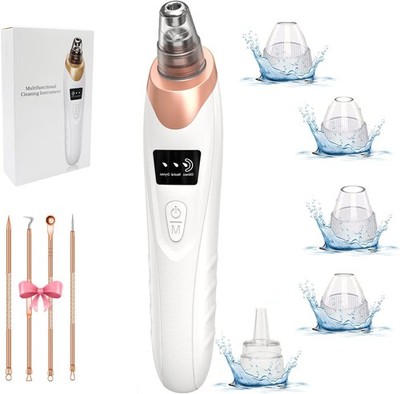 2025 Blackhead Remover Pore Vacuum,Facial Cleaner-5 Suction White 