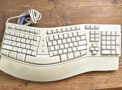 Microsoft Natural Keyboard Elite Ergonomic Wired PS/2 White QWERTY English