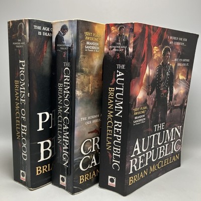 Brian McClellan Powder Mage Trilogy Paperback Book Bundle