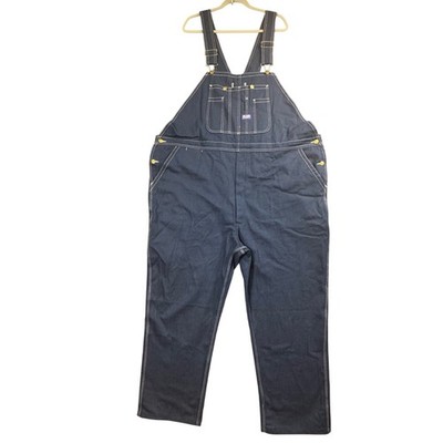 Big Smith Denim Overalls 52x32 Rigid Bib Workwear Utility Industrial Rugged NWT