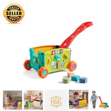 Portable Baby Walker with Shape Sorting and Musical Fun for Young Learners