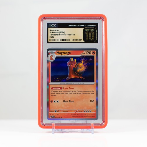 2023 Pokémon Magcargo Holo #029 Scarlet & Violet: Temporal Forces CGC 10PRISTINE