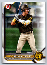 2022 Bowman Draft #BD-161 Rosman Verdugo San Diego Padres Baseball Card