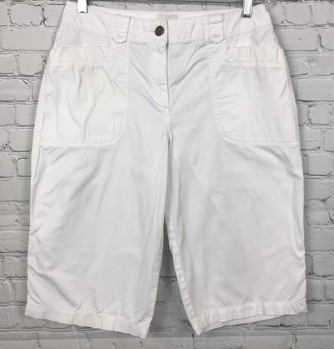Chicos Women's White Cargo Shorts Sz O 