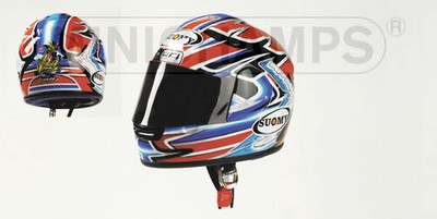 Casco Suomy Troy Bayliss 2001 1:2 Replica 326011221 MINICHAMPS | eBay