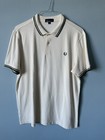 Fred Perry Pique Twin Tipped Short Sleeve Tan Polo Shirt Mens Size XL