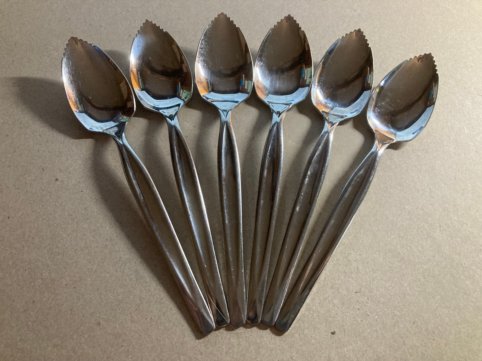 Wm. Rogers Mfg. Co. USA Stainless, INS242 6Vintage Grapefruit Spoons 5